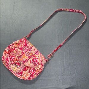 Vera Bradley Saddle Up Crossbody Purse- Raspberry Fizz Print